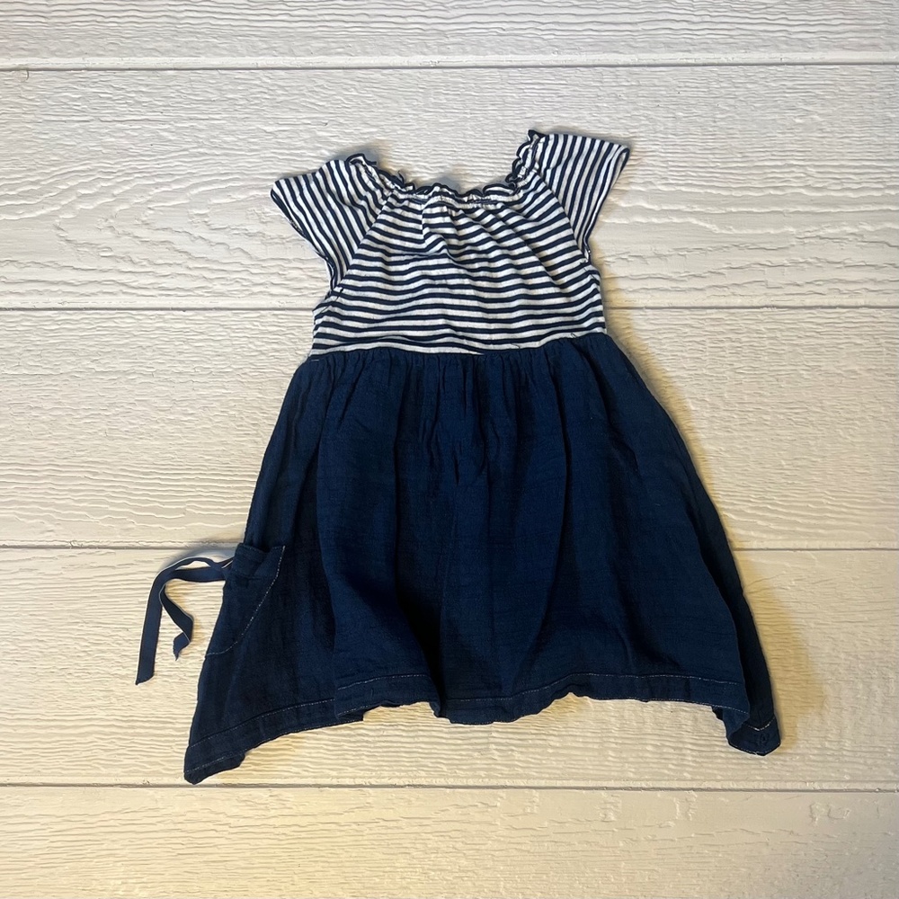 EUC {Luna Luna Copenhagen} Navy & White Striped Sailor Swing Dress | Girls 3T - Picture 3 of 15